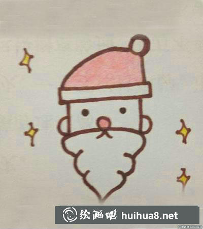 怎么畫兒童畫圣誕老人