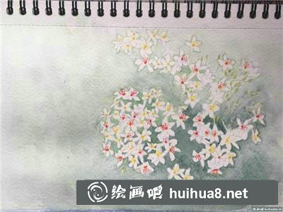桃花水彩