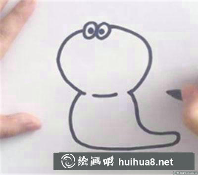 怎么畫兒童畫蝸牛