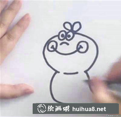 怎么畫兒童畫蝸牛