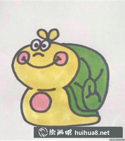 怎么畫兒童畫蝸牛