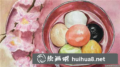 湯圓水彩
