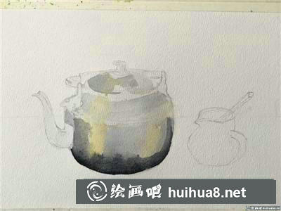 水壺水彩