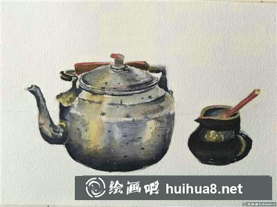 水壺水彩