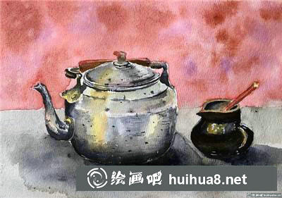 水壺水彩