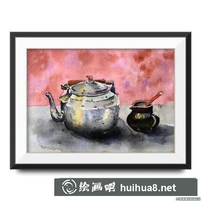 水壺水彩