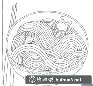 面條兒童畫