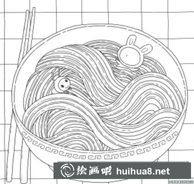 面條兒童畫