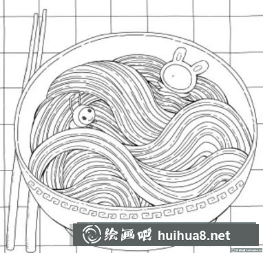 面條兒童畫