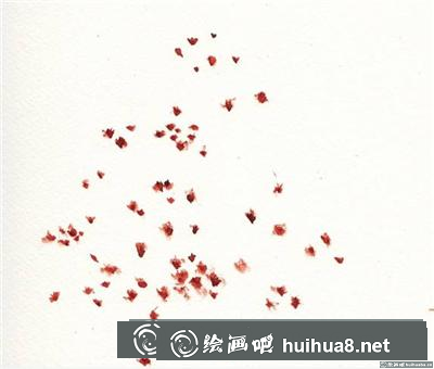 水彩畫教程：留白法畫花兒