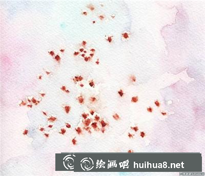 水彩畫教程：留白法畫花兒