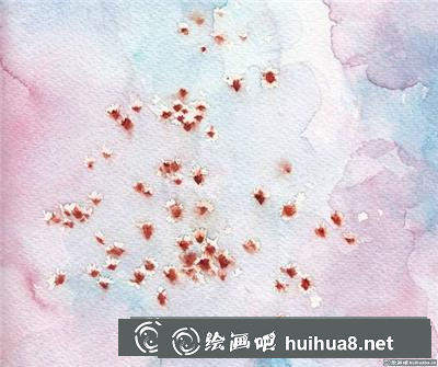 水彩畫教程：留白法畫花兒
