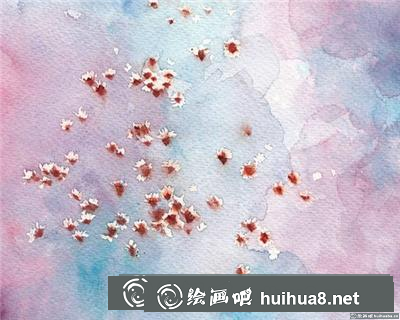 水彩畫教程：留白法畫花兒