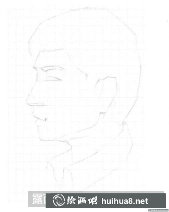 素描正側(cè)面頭像