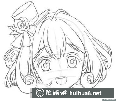 卷發(fā)女生的畫(huà)法
