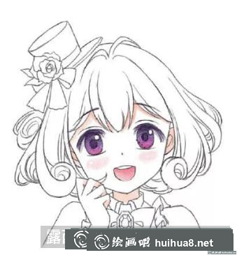 卷發(fā)女生的畫(huà)法