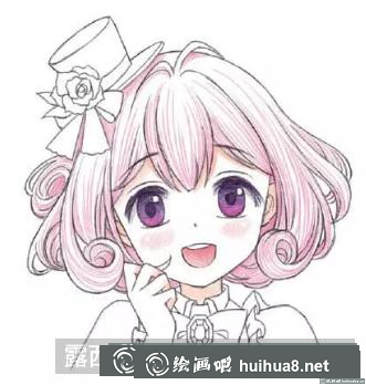 卷發(fā)女生的畫(huà)法