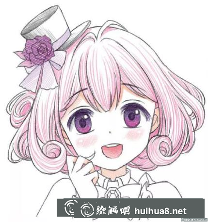 卷發(fā)女生的畫(huà)法
