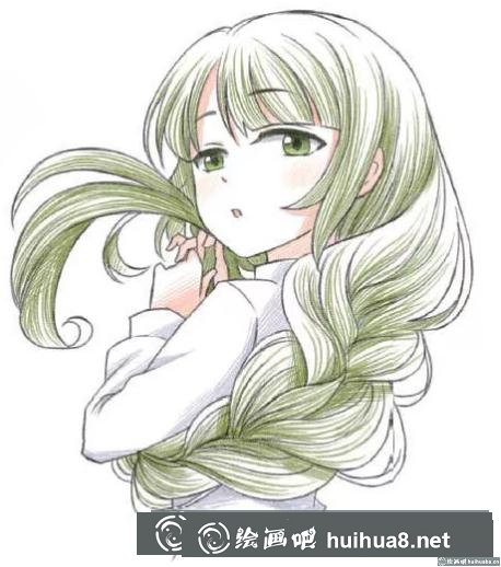 漫畫麻花辮女孩