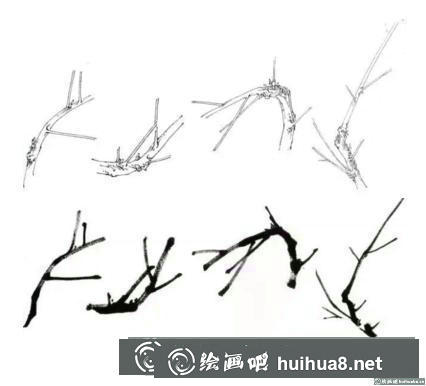紅梅折枝的畫法