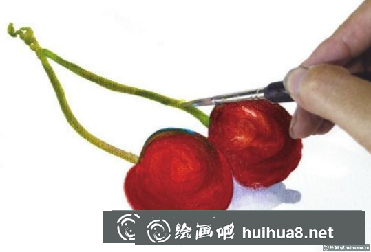 丙烯畫櫻桃