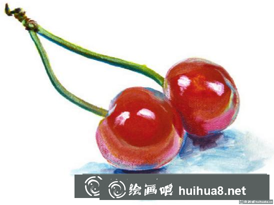 丙烯畫櫻桃