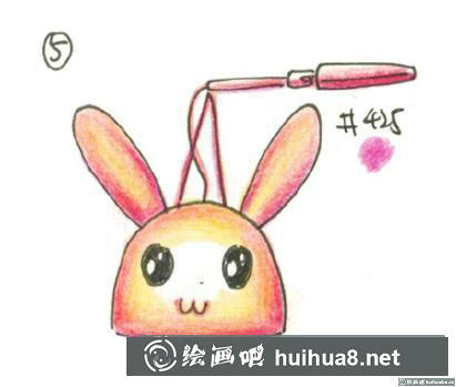 兔子花燈兒童畫
