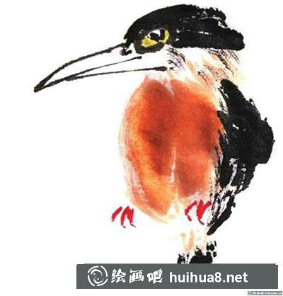 國(guó)畫(huà)翠鳥(niǎo)怎么畫(huà)
