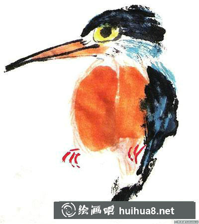國(guó)畫(huà)翠鳥(niǎo)怎么畫(huà)