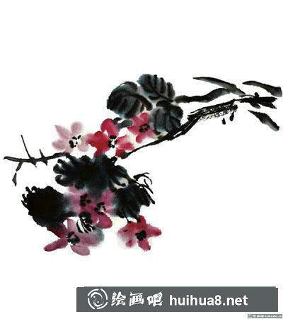 國畫紫薇花怎么畫