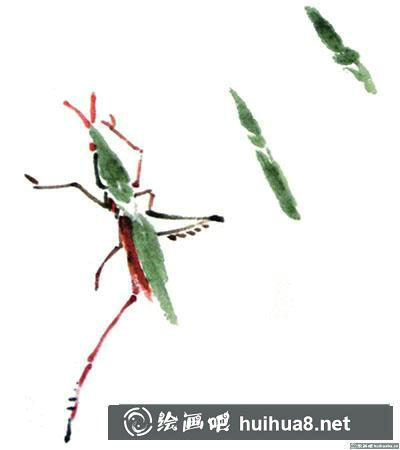 國畫螞蚱怎么畫