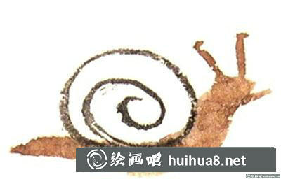 國畫蝸牛怎么繪制