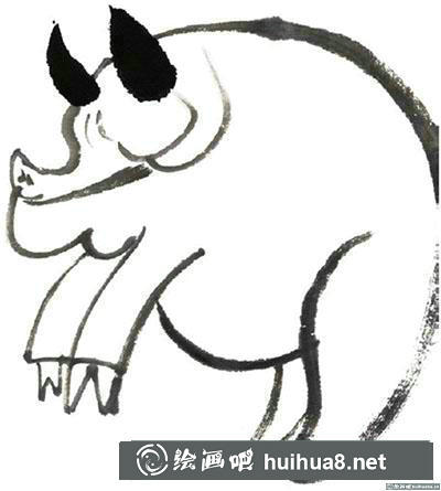 國(guó)畫豬怎么繪制