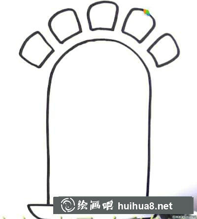 兒童畫窗戶繪制步驟二