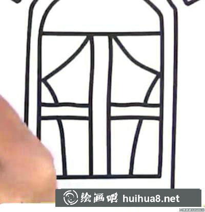 兒童畫窗戶繪制步驟五