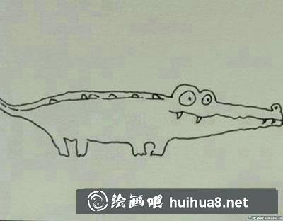 兒童畫(huà)鱷魚(yú)怎么畫(huà)