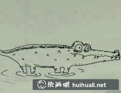 兒童畫(huà)鱷魚(yú)怎么畫(huà)