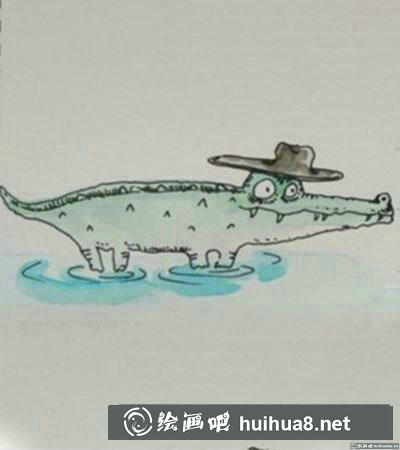 兒童畫(huà)鱷魚(yú)怎么畫(huà)