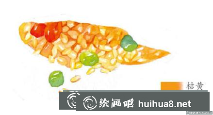 蛋包飯水彩畫
