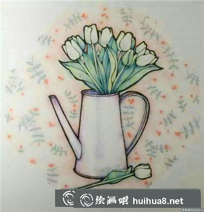 花瓶彩鉛