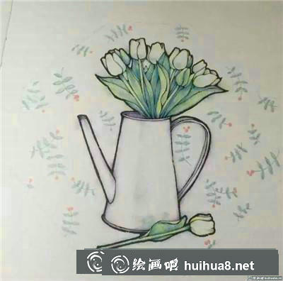 花瓶彩鉛