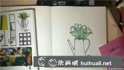 花瓶彩鉛