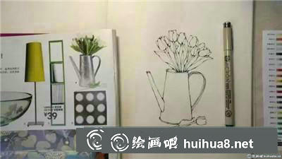 花瓶彩鉛