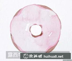水彩畫甜甜圈