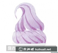 水彩美食繪香芋冰淇淋教程