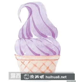 水彩畫冰淇淋