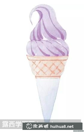 水彩畫冰淇淋