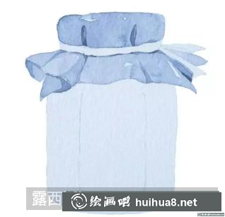 水彩畫一罐蜂蜜