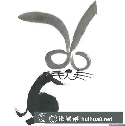 國畫兔怎么畫