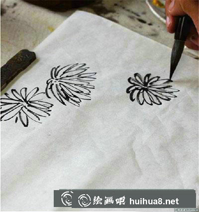 國畫菊花怎么畫